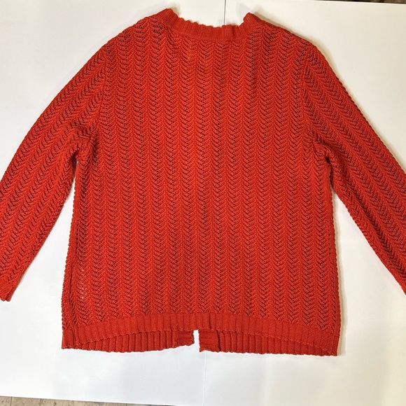 Women’s large Jones New York Signature Orange Sweater - Picture 9 of 9